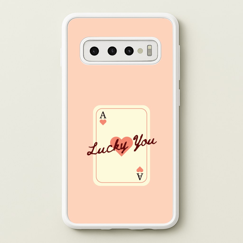 Lucky You Card  - Clean Girl Aesthetic Phone Case for Galaxy S10