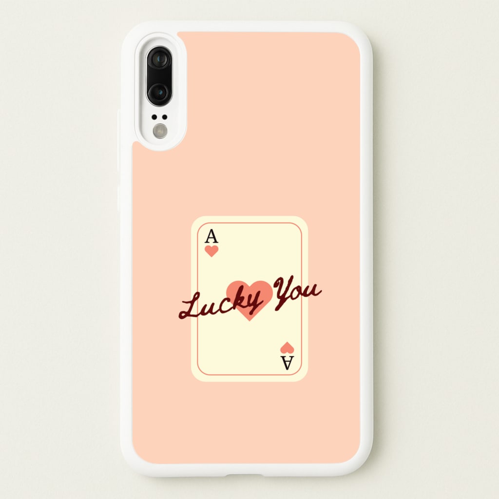 Lucky You Card  - Clean Girl Aesthetic Phone Case for Huawei P20