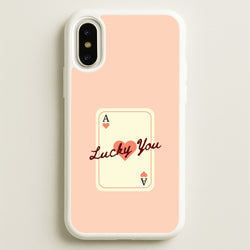Lucky You Card  - Clean Girl Aesthetic Phone Case for iPhone X / XS