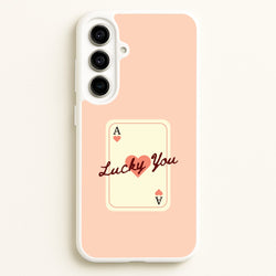 Lucky You Card  - Clean Girl Aesthetic Phone Case for Galaxy A56