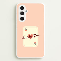 Lucky You Card  - Clean Girl Aesthetic Phone Case for Galaxy S23FE