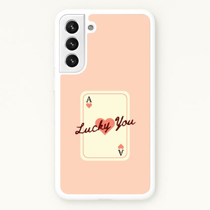 Lucky You Card  - Clean Girl Aesthetic Phone Case for Galaxy S21
