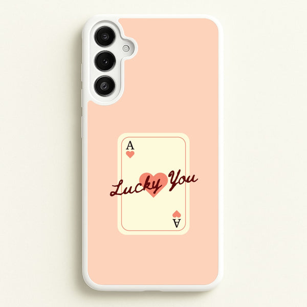 Lucky You Card  - Clean Girl Aesthetic Phone Case for Galaxy A34