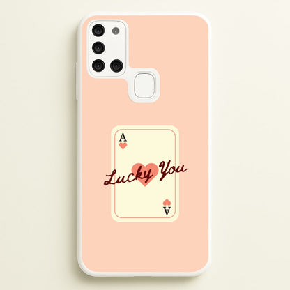 Lucky You Card  - Clean Girl Aesthetic Phone Case for Galaxy A21s