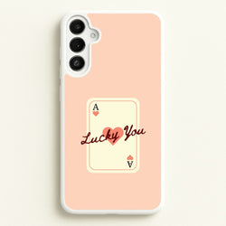 Lucky You Card  - Clean Girl Aesthetic Phone Case for Galaxy A36