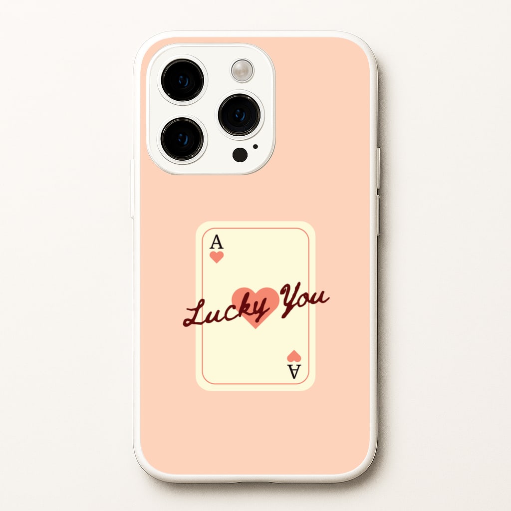 Lucky You Card  - Clean Girl Aesthetic Phone Case for iPhone 15 Pro