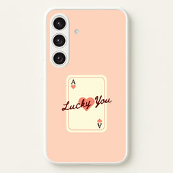 Lucky You Card  - Clean Girl Aesthetic Phone Case for Galaxy S24FE