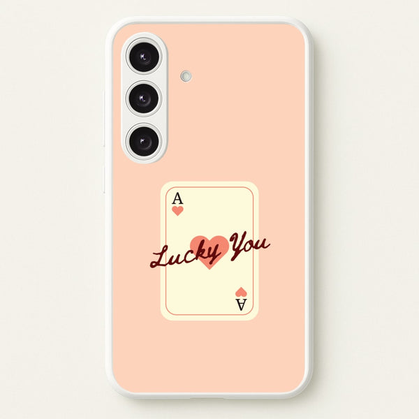 Lucky You Card  - Clean Girl Aesthetic Phone Case for Galaxy S24FE