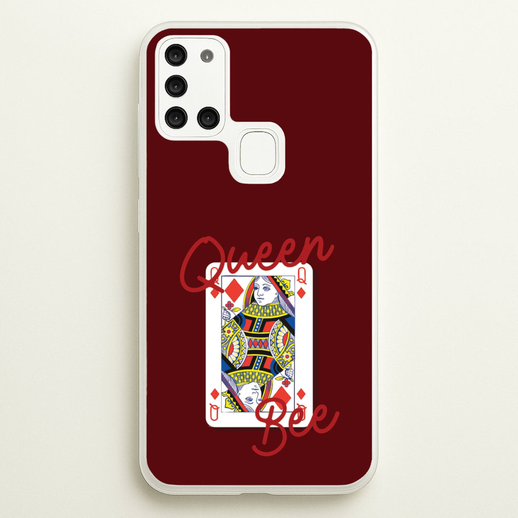 Queen Bee Playing Card  - Clean Girl Aesthetic Phone Case for Galaxy A21s