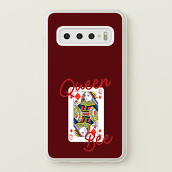 Queen Bee Playing Card  - Clean Girl Aesthetic Phone Case for Galaxy S10