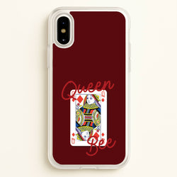 Queen Bee Playing Card  - Clean Girl Aesthetic Phone Case for iPhone X / XS