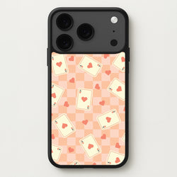 Cute Playing Cards And Hearts Pattern Phone Case for iPhone 17 Pro