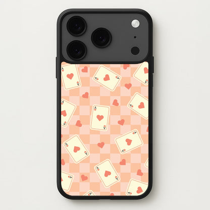 Cute Playing Cards And Hearts Pattern Phone Case for iPhone 17 Pro