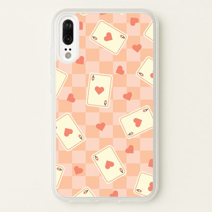 Cute Playing Cards And Hearts Pattern  - Clean Girl Aesthetic Phone Case for Huawei P20