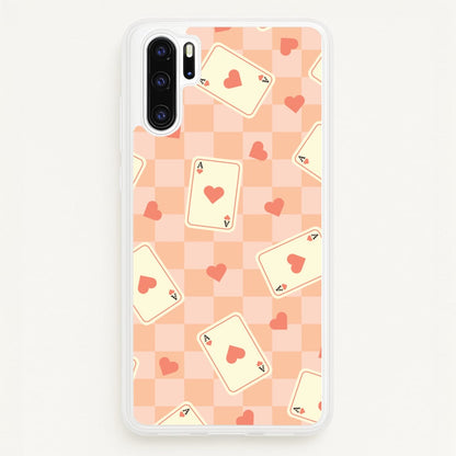 Cute Playing Cards And Hearts Pattern  - Clean Girl Aesthetic Phone Case for Huawei P30 Pro