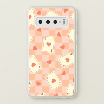 Cute Playing Cards And Hearts Pattern  - Clean Girl Aesthetic Phone Case for Galaxy S10 Plus