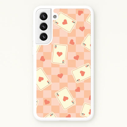 Cute Playing Cards And Hearts Pattern  - Clean Girl Aesthetic Phone Case for Galaxy S22 Plus