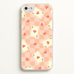 Cute Playing Cards And Hearts Pattern  - Clean Girl Aesthetic Phone Case for iPhone 5 / 5s / SE 2016