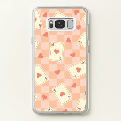 Cute Playing Cards And Hearts Pattern  - Clean Girl Aesthetic Phone Case for Galaxy S8 Plus