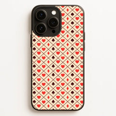Zig-Zag Card Suits Pattern Phone Case
