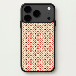 Zig-Zag Card Suits Pattern Phone Case for iPhone 17 Pro