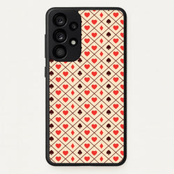 Zig-Zag Card Suits Pattern  - Clean Girl Aesthetic Phone Case for Galaxy A33