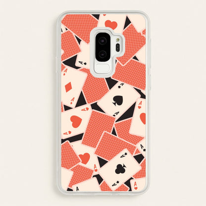 Playing Cards Collage Pattern  - Clean Girl Aesthetic Phone Case for Galaxy S9 Plus
