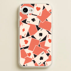 Playing Cards Collage Pattern  - Clean Girl Aesthetic Phone Case for iPhone 16e