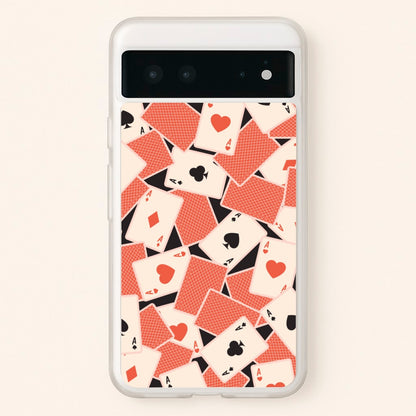 Playing Cards Collage Pattern  - Clean Girl Aesthetic Phone Case for Google Pixel 6