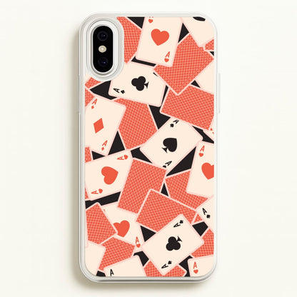 Playing Cards Collage Pattern  - Clean Girl Aesthetic Phone Case for iPhone XS Max