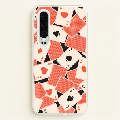 Playing Cards Collage Pattern  - Clean Girl Aesthetic Phone Case for Huawei P30