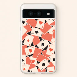 Playing Cards Collage Pattern  - Clean Girl Aesthetic Phone Case for Google Pixel 8