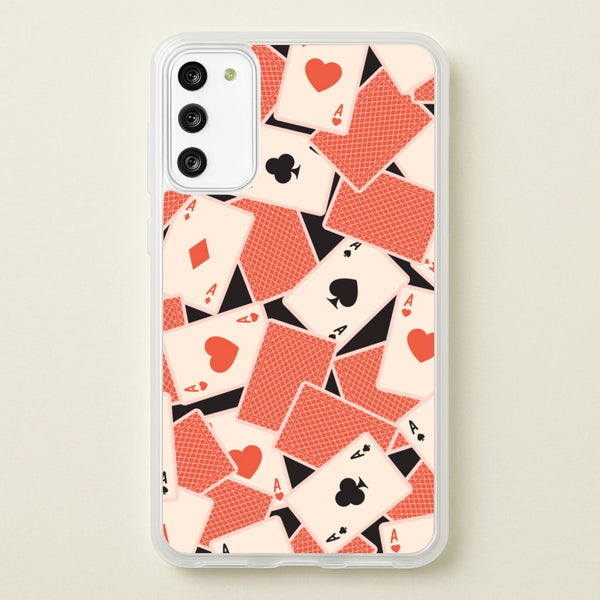 Playing Cards Collage Pattern  - Clean Girl Aesthetic Phone Case for Galaxy A41