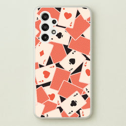 Playing Cards Collage Pattern  - Clean Girl Aesthetic Phone Case for Galaxy A13