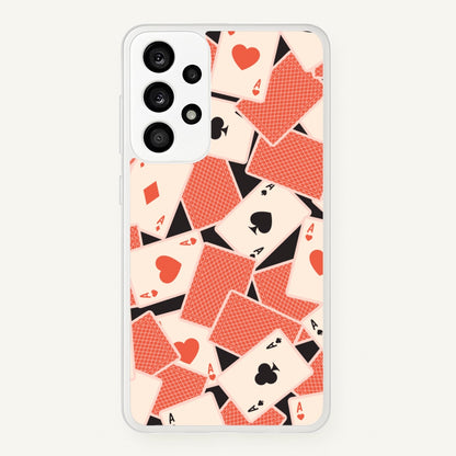 Playing Cards Collage Pattern  - Clean Girl Aesthetic Phone Case for Galaxy A53