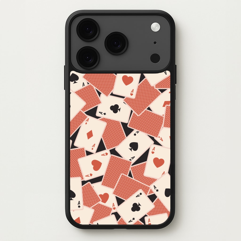 Playing Cards Collage Pattern Phone Case for iPhone 17 Pro