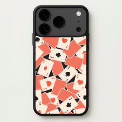 Playing Cards Collage Pattern Phone Case for iPhone 17 Pro