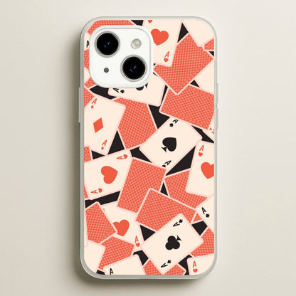 Playing Cards Collage Pattern  - Clean Girl Aesthetic Phone Case for iPhone 14 Plus