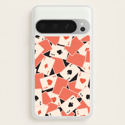 Playing Cards Collage Pattern  - Clean Girl Aesthetic Phone Case for Google Pixel 9 Pro XL