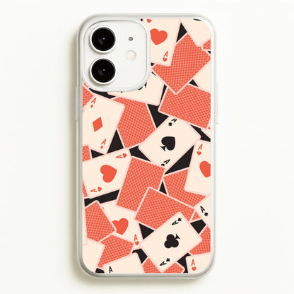 Playing Cards Collage Pattern  - Clean Girl Aesthetic Phone Case for iPhone 11