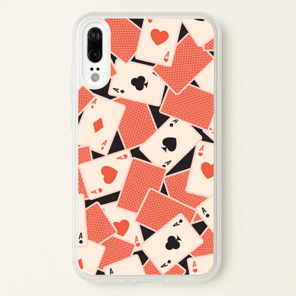 Playing Cards Collage Pattern  - Clean Girl Aesthetic Phone Case for Huawei P20