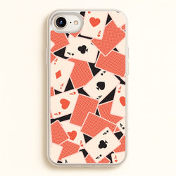 Playing Cards Collage Pattern  - Clean Girl Aesthetic Phone Case for iPhone 6 / 7 / 8 / SE