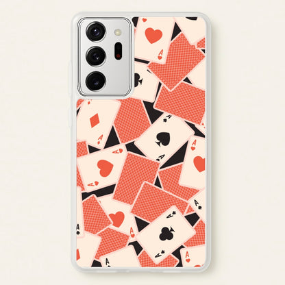 Playing Cards Collage Pattern  - Clean Girl Aesthetic Phone Case for Galaxy Note 20 Ultra