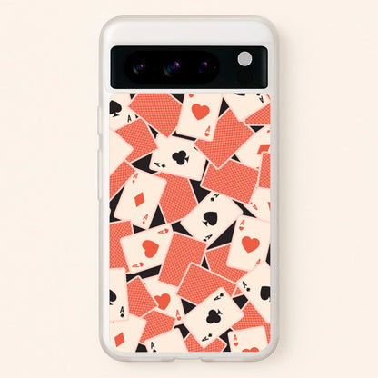 Playing Cards Collage Pattern  - Clean Girl Aesthetic Phone Case for Google Pixel 8 Pro