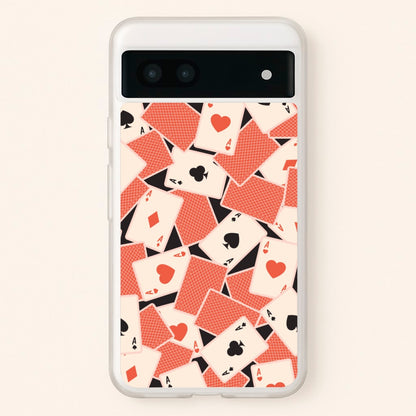 Playing Cards Collage Pattern  - Clean Girl Aesthetic Phone Case for Google Pixel 7a