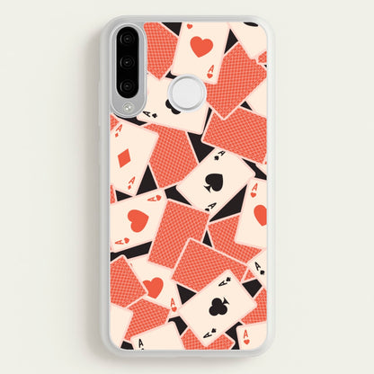 Playing Cards Collage Pattern  - Clean Girl Aesthetic Phone Case for Huawei P30 Lite