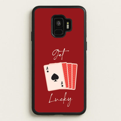 Get Lucky Set Of Cards  - Clean Girl Aesthetic Phone Case for Galaxy S9