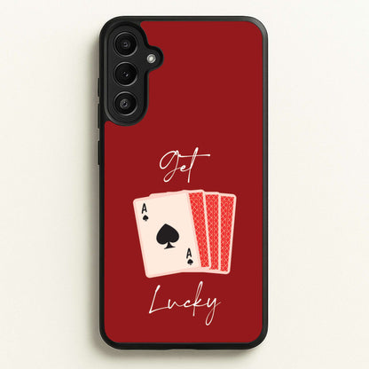 Get Lucky Set Of Cards  - Clean Girl Aesthetic Phone Case for Galaxy A36