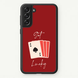 Get Lucky Set Of Cards  - Clean Girl Aesthetic Phone Case for Galaxy S21 Plus