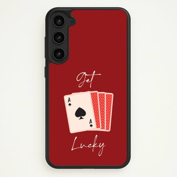 Get Lucky Set Of Cards  - Clean Girl Aesthetic Phone Case for Galaxy S23 Plus